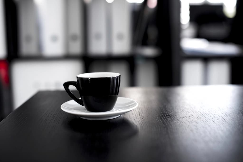 A café table set for a long sitting